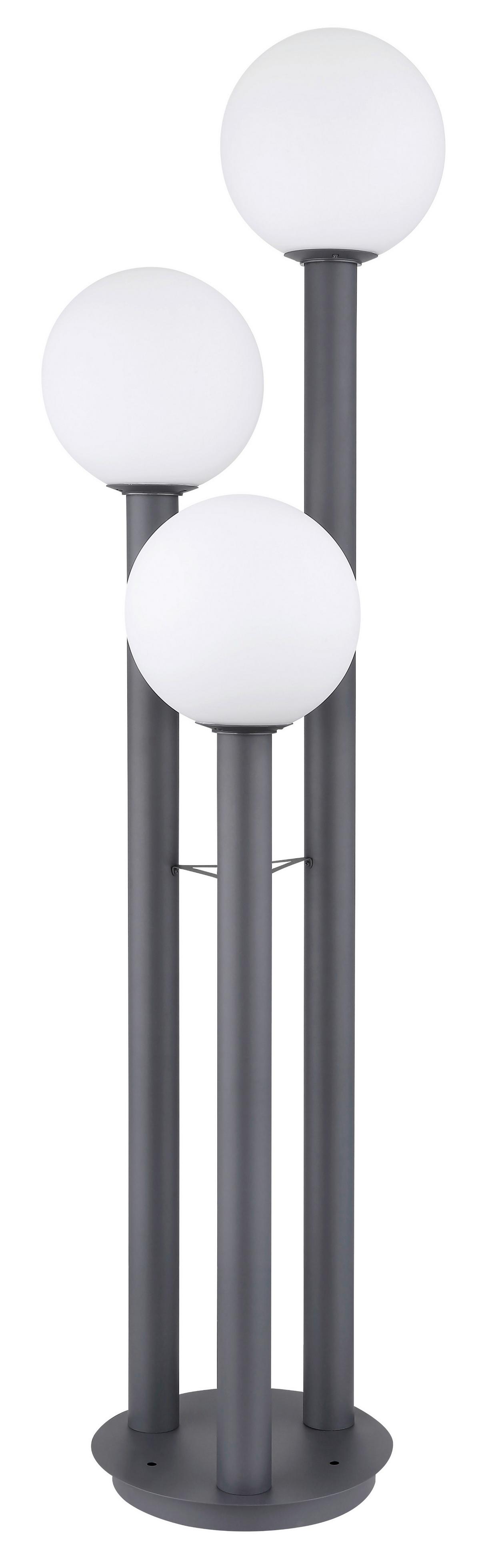 Wegeleuchte 31864-3 - Anthrazit/Opal, Basics, Glas/Metall (45/160cm) - Globo