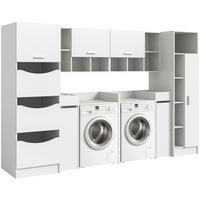 Hauswirtschaftsraum Free Weiß B: 306cm - Weiß, Basics, Holzwerkstoff (306/195/68cm) - MID.YOU