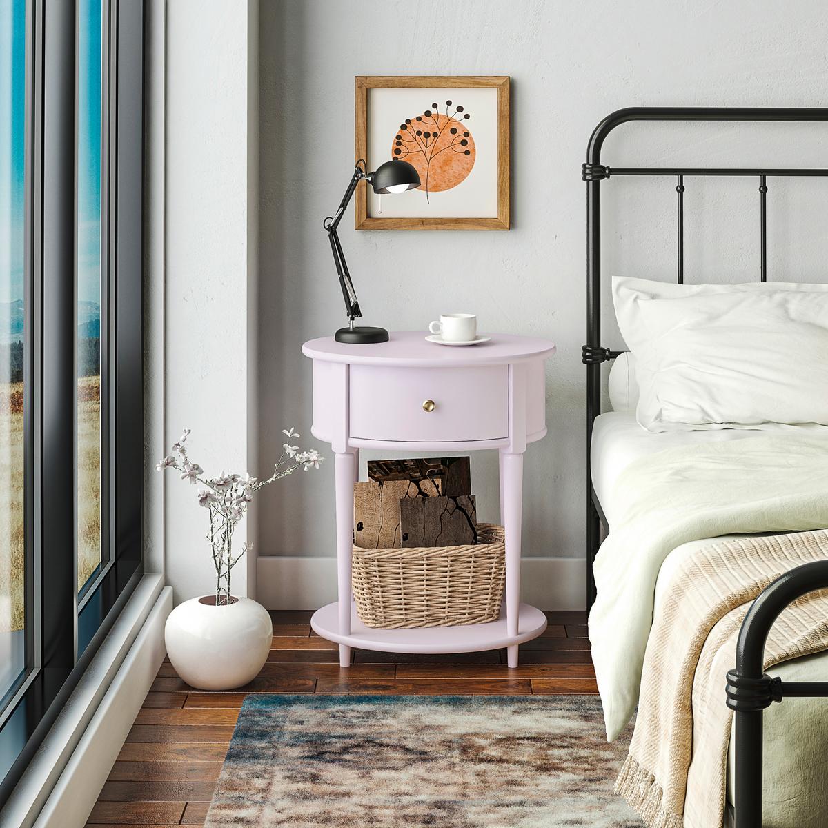 Beistelltisch Aurora Lila B: 55 cm - Lila, Design, Holzwerkstoff (55/45/66cm) - MID.YOU