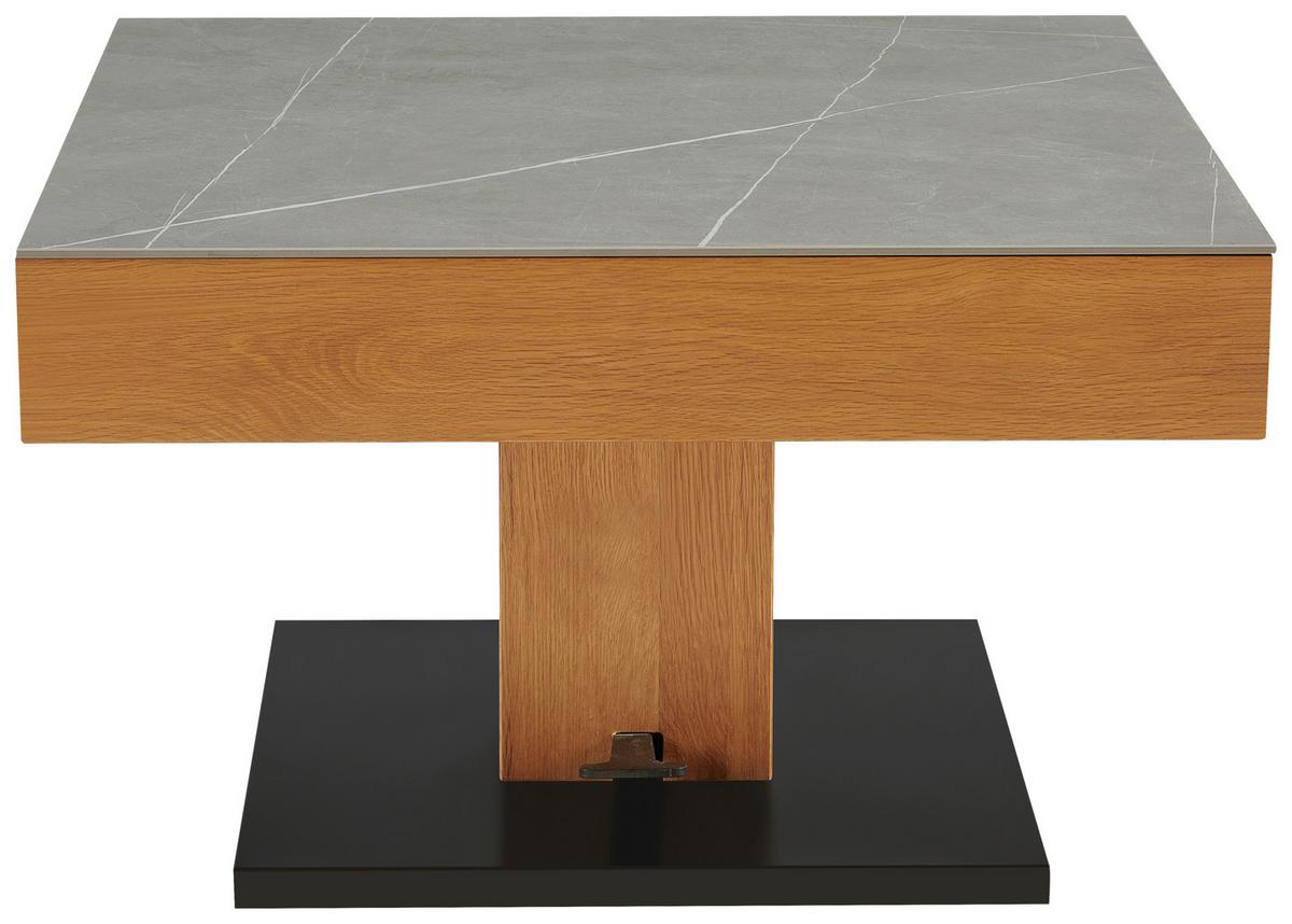 Couchtisch Kapstadt 2 - Eichefarben/Schwarz, MODERN, Holz/Keramik (75/46/75cm)