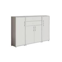 Aktenschrank Office Edition Grau/weiß, B: 172,6 Cm - Weiß/Grau, MODERN, Holzwerkstoff (172,6/113,6/33cm) - MID.YOU