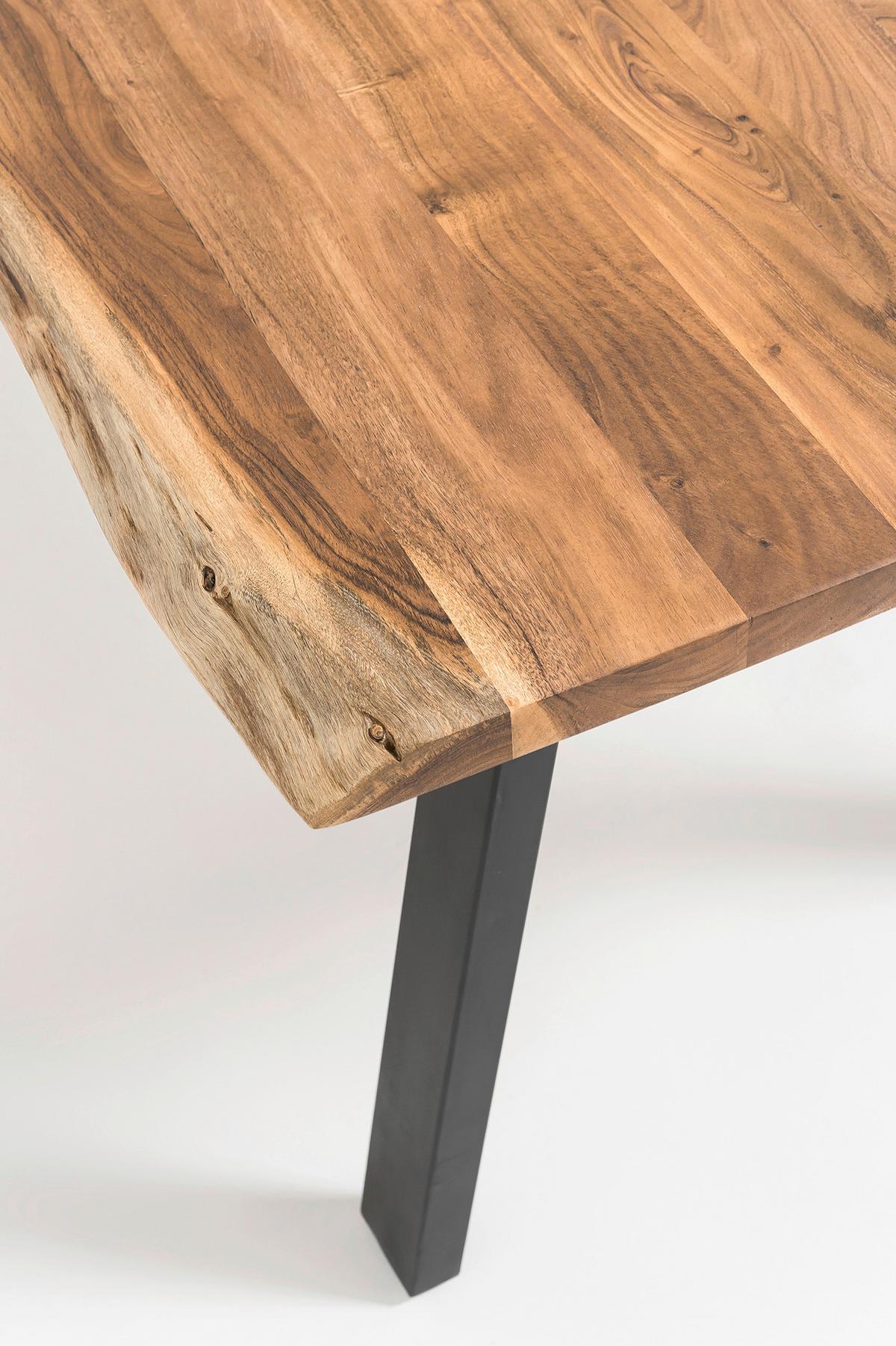 Esstisch Naturfarben/schwarz B: 180 Cm - Schwarz/Naturfarben, MODERN, Holz/Metall (180/90/76,5cm) - Livetastic