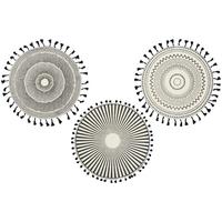 PRESTIERANIE Aztec, P: 38cm, 3 motívy - čierna/biela, textil (38cm)