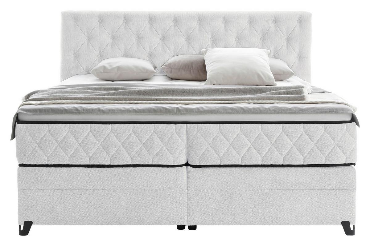 Boxspringbett Carmen A Creme 160x200 Cm - Türkis/Creme, KONVENTIONELL, Holz/Holzwerkstoff (160/200cm) - James Wood
