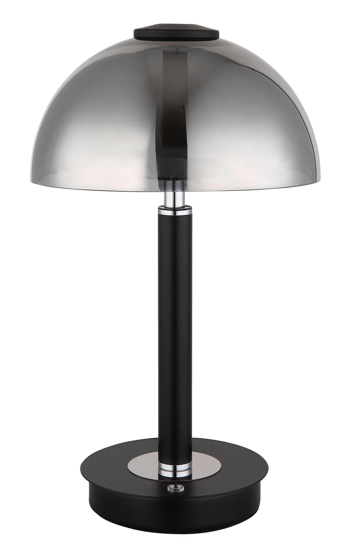 LED-Tischleuchte 21953s - Chromfarben/Schwarz, Basics, Glas/Kunststoff (18/31,5cm) - Globo
