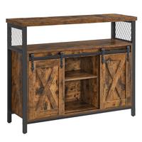 Kommode B: 100 cm Braun/Schwarz - Schwarz/Braun, Trend, Holzwerkstoff/Metall (100/80/33cm) - Boxxx