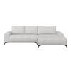 Ecksofa Mauro Beige, mit Schlaffunktion - Creme/Schwarz, Trend, Textil (290/175cm) - Luca Bessoni