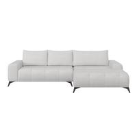 Ecksofa Mauro Beige, mit Schlaffunktion - Creme/Schwarz, Trend, Textil (290/175cm) - Luca Bessoni