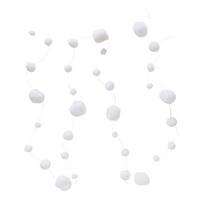 Girlande Snowfall - Weiß, Basics, Textil (4/4/200cm)