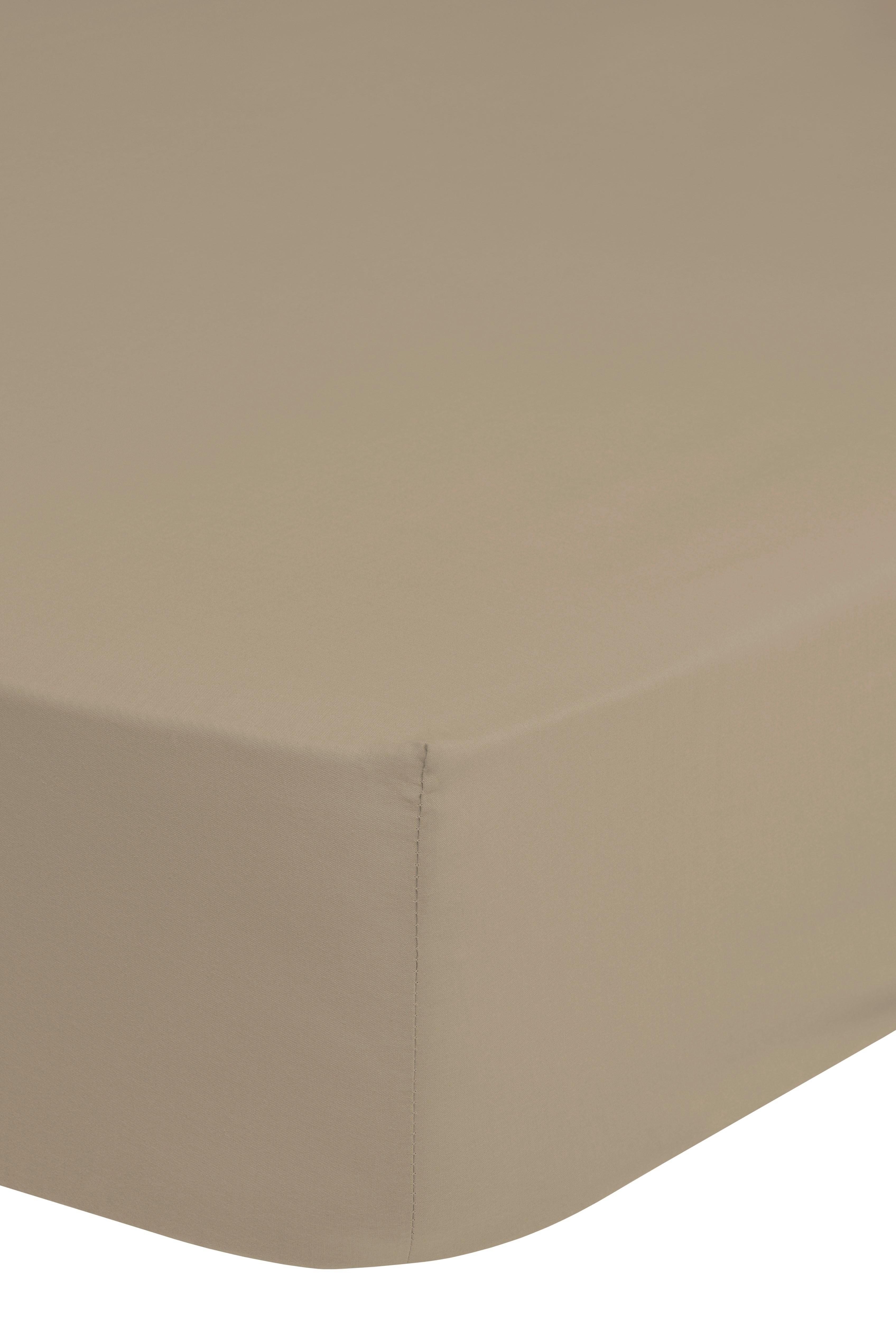 Spannleintuch Good Morning 160-180x200cm, Sandfarben - Sandfarben, Basics, Textil (160-180/200cm) - MID.YOU