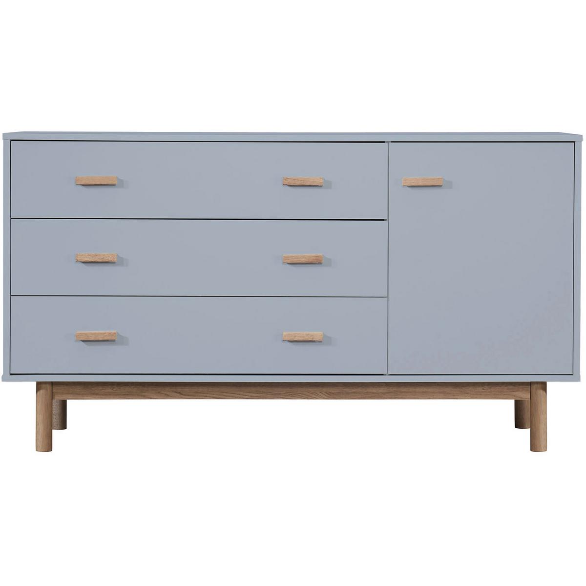 Sideboard Melanie Grau Eichefarben - Eichefarben/Grau, Design, Holzwerkstoff (144/80/44cm) - MID.YOU