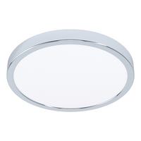 Led-deckenleuchte Fueva Ø 28,5 Cm, Rund - Chromfarben/Weiß, Basics, Kunststoff/Metall (28,5/2,8cm) - Eglo