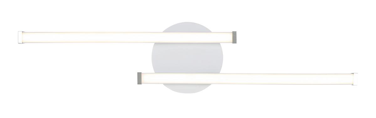 LED-Deckenleuchte Charlie *ph* - Chromfarben/Weiß, Basics, Kunststoff/Metall (12/55/6,5cm) - Luca Bessoni