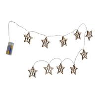 SVETELNÁ REŤAZ LUIK -PAZ- - hnedá/biela, Konventionell, drevo (150cm) - Modern Living