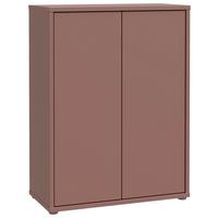 Skříň na boty ALICE terracotta - šedá/terracotta, Moderní, kompozitní dřevo/plast (74,5/99,1/34,9cm)