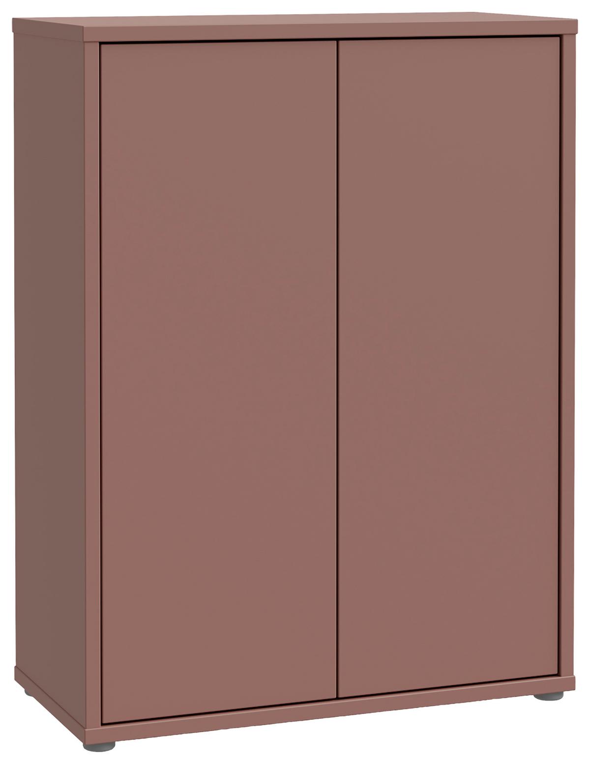 Skříň na boty ALICE terracotta - šedá/terracotta, Moderní, kompozitní dřevo/plast (74,5/99,1/34,9cm)