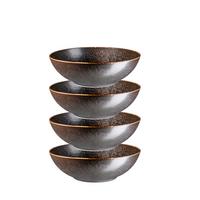 Schüsselset Powerful Braun Schwarz - Schwarz/Braun, Basics, Keramik - Mäser