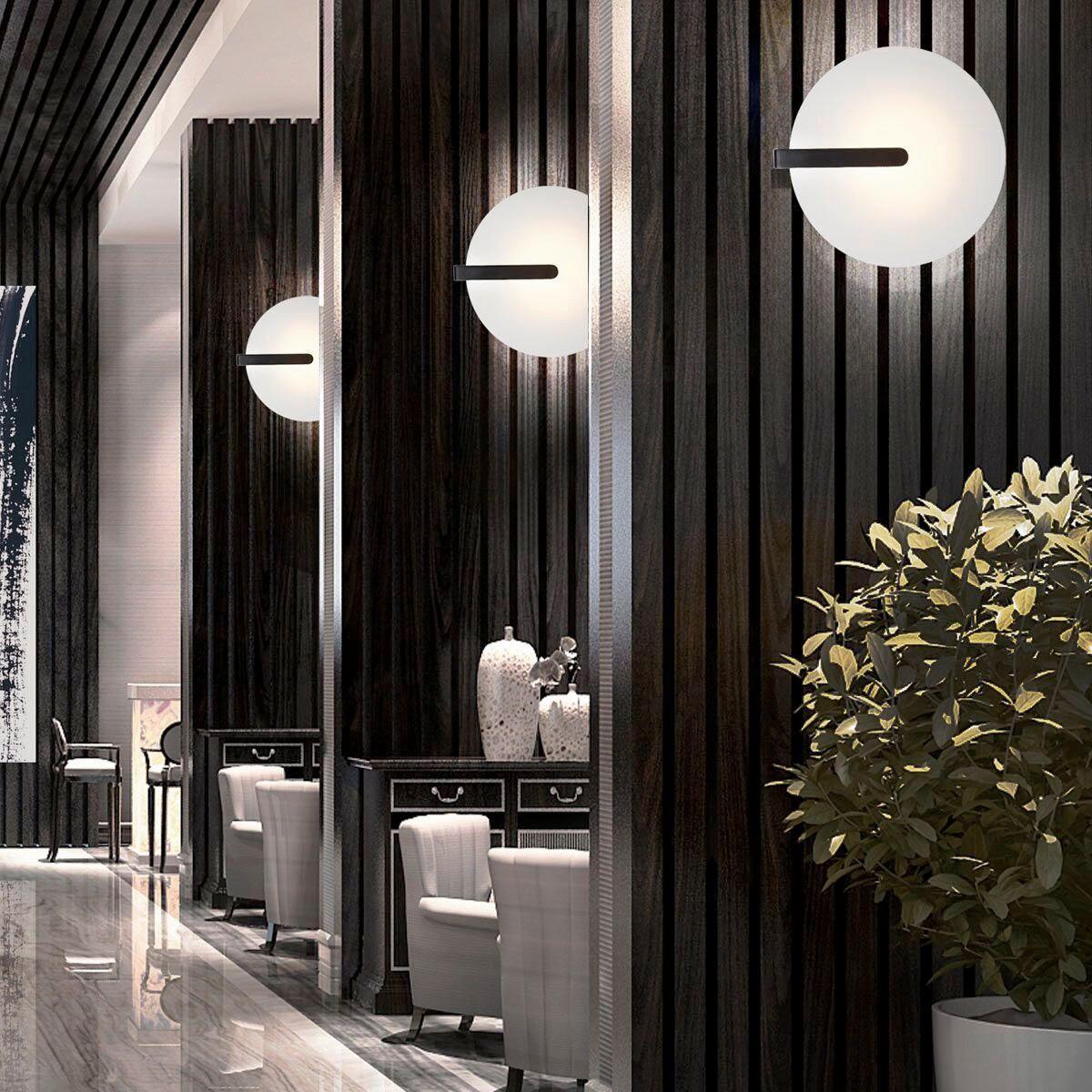Led Falilámpa Qn-Nuvola-F-S-Bk - fekete, Design, üveg/fém (31/9,2cm) - Elstead Lighting