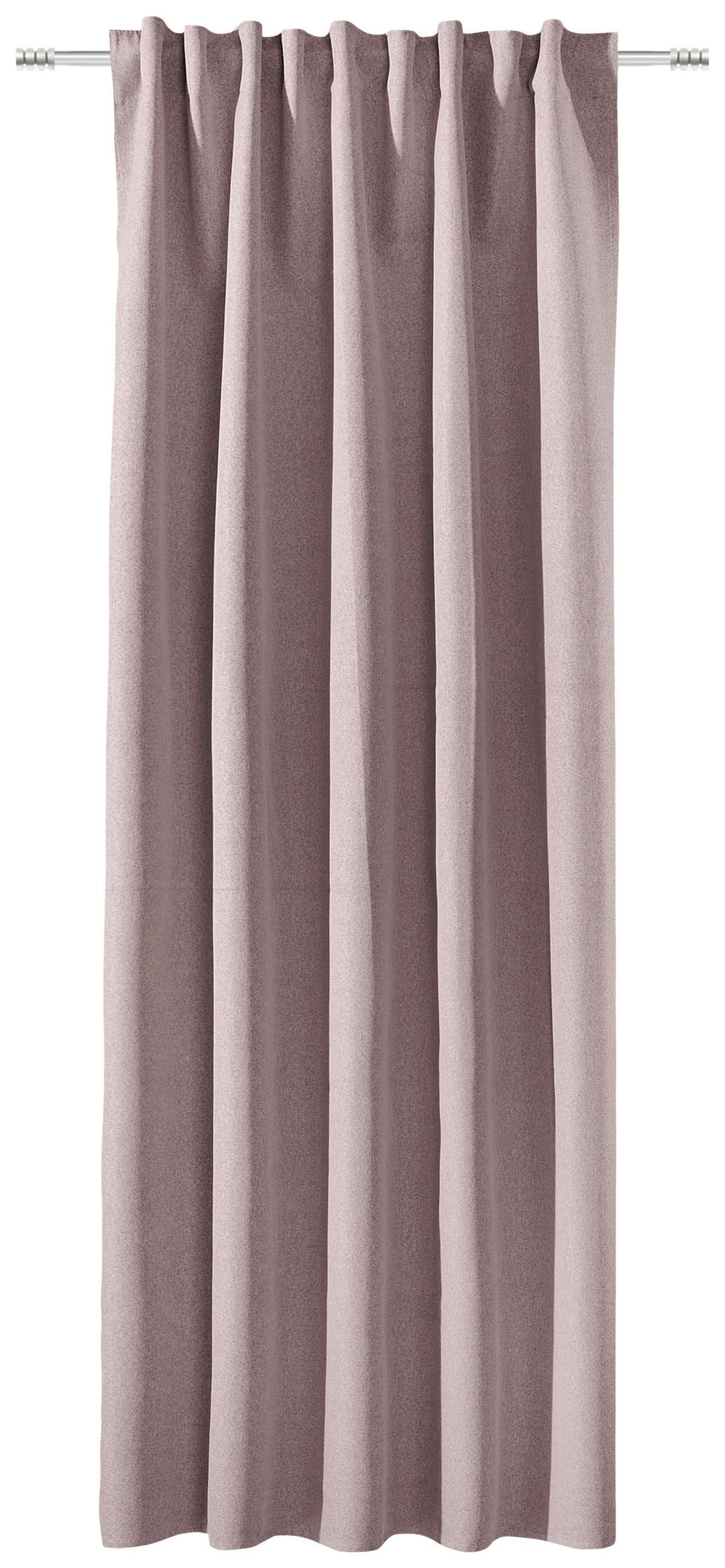 Fertigvorhang Rachel Ii - Hellrosa/Naturfarben, MODERN, Textil (135/245cm) - Luca Bessoni