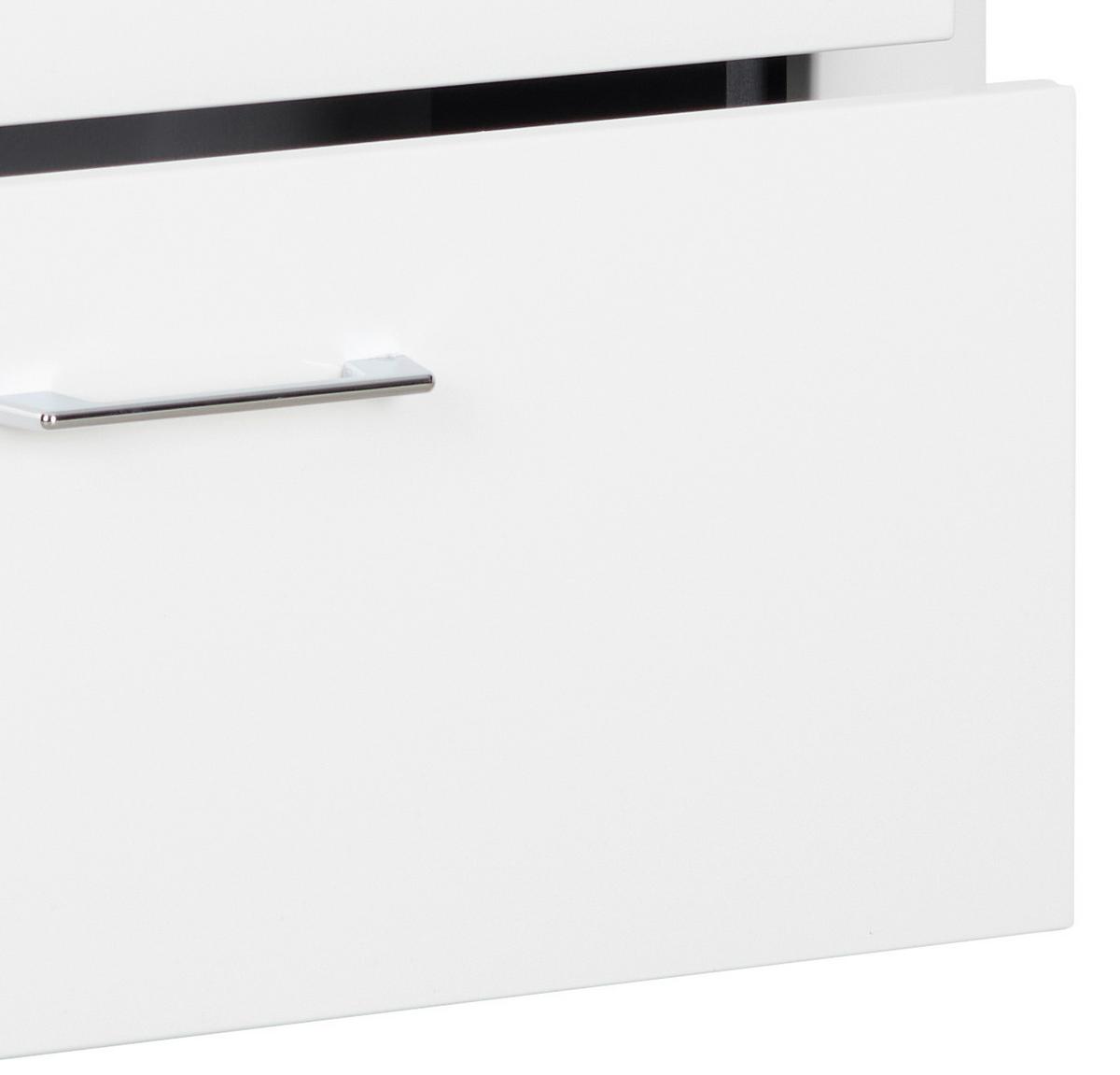 Waschbeckenunterschrank Alassio B: 80 Cm, Weiß - Schwarz/Weiß, MODERN, Holzwerkstoff (80/65,5/33cm) - Luca Bessoni