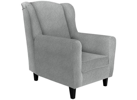 Ohrensessel Asti B: 82cm Silver - Wengefarben/Silberfarben, MODERN, Holz/Textil (82/100/84cm) - Ombra Ohrensessel Asti B: 82cm Silver - Wengefarben/Silberfarben, MODERN, Holz/Textil (82/100/84cm) - Ombra