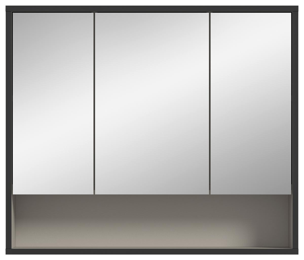 Spiegelschrank Bagno Kaschmir B: 80 cm - Kaschmir, MODERN, Holzwerkstoff/Metall (80/68/19cm) - MID.YOU