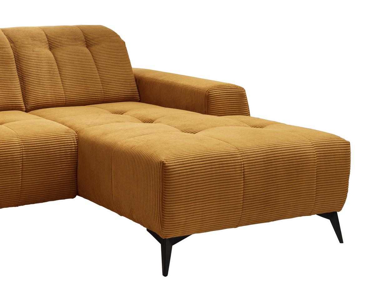 Ecksofa Mit Usb Anschluss Sano, Goldfarben,s: 258x180 Cm - Goldfarben/Schwarz, MODERN, Textil (258/180cm) - Livetastic