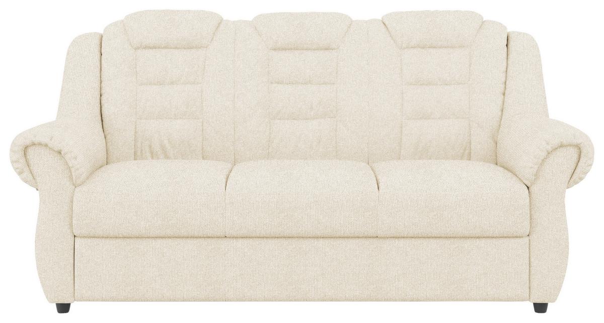 3-sitzer-sofa Boston Creme Chenille - Creme/Schwarz, KONVENTIONELL, Textil (196/102/101cm) - Livetastic