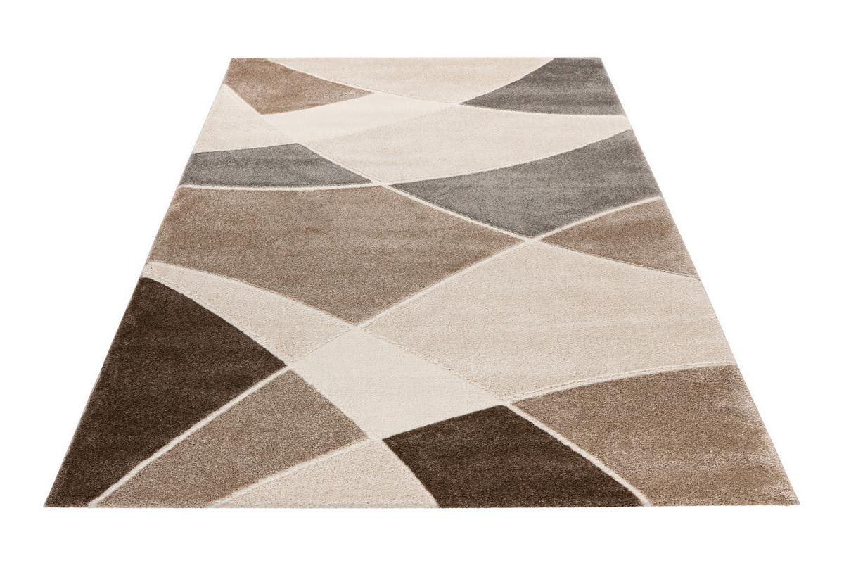 Flachwebteppich My Frisco 282 - Taupe, Basics, Textil (120/170cm) - Obsession