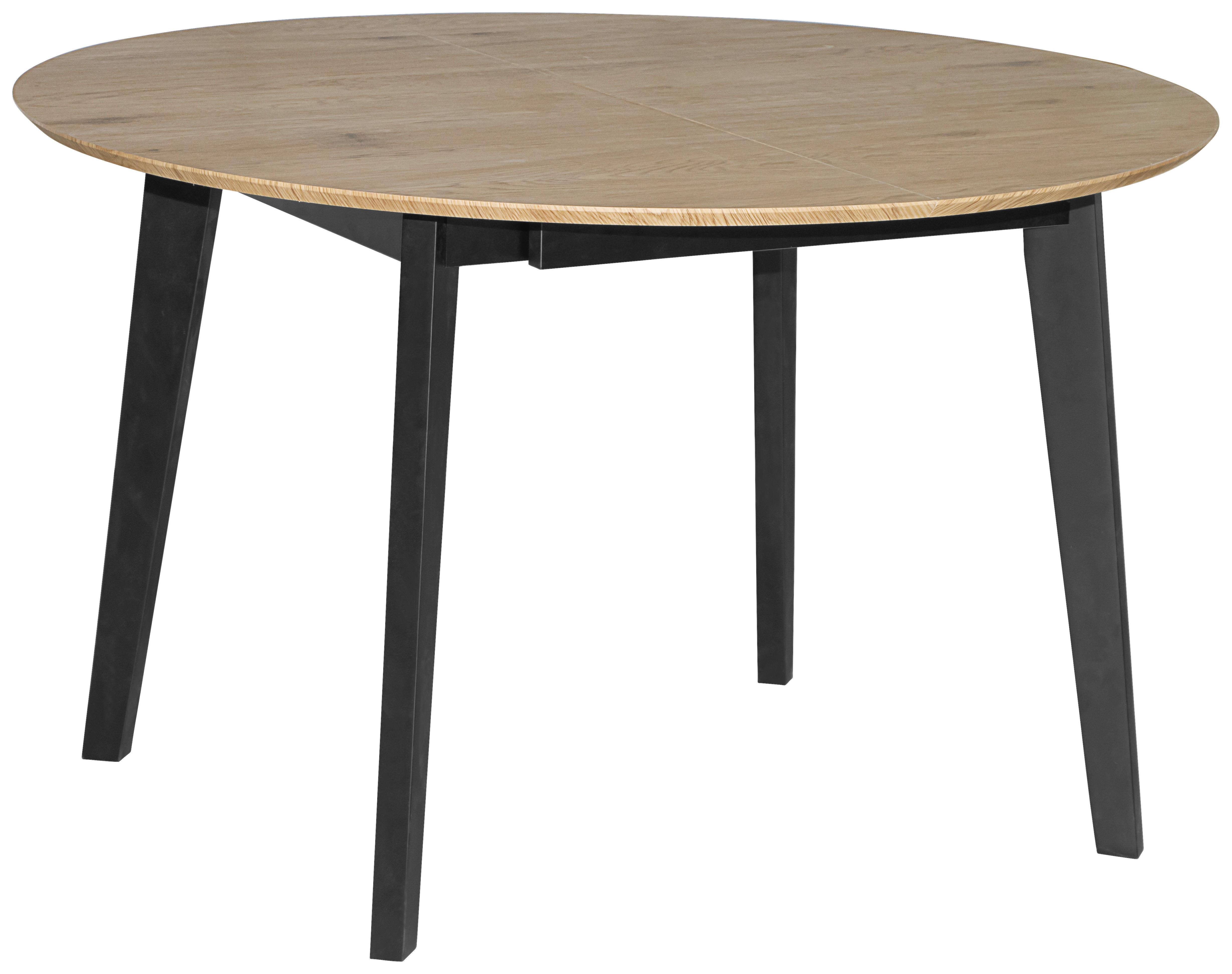 Ausziehtisch Paco 120 Az 120-200x74x120 cm Eichefarben - Eichefarben/Schwarz, KONVENTIONELL, Holz/Holzwerkstoff (120-200/74/120cm) - MID.YOU