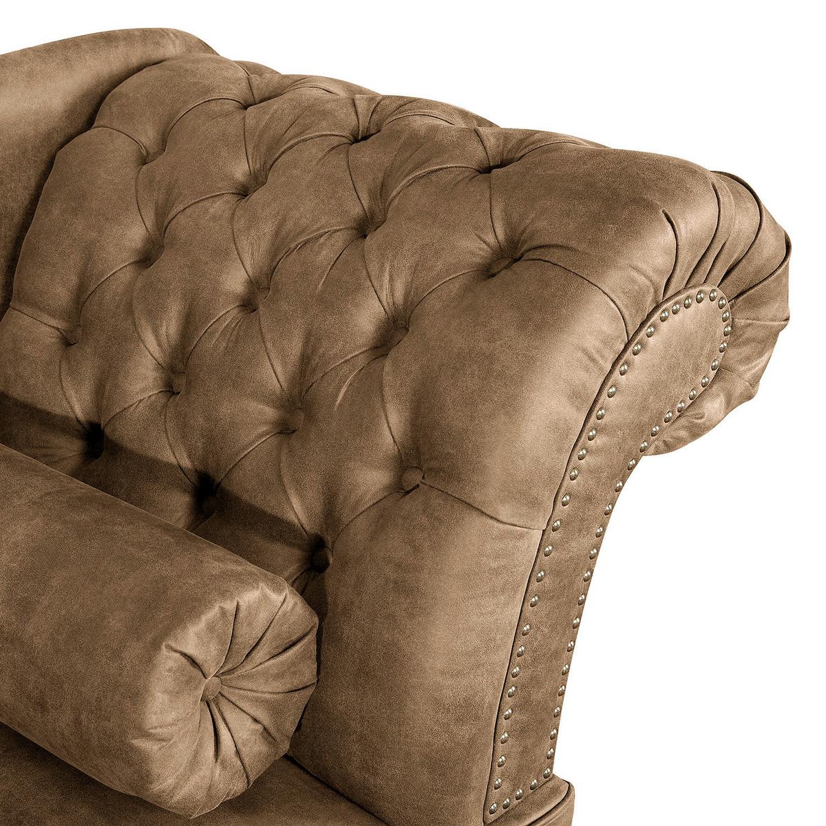 Récamiere Pako Braun B: 185cm - Braun, Design, Textil (185/93/75cm) - Livetastic