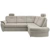 Eckschlafsofa Rosali, Beige S: 264x180 Cm - Chromfarben/Beige, MODERN, Textil (264/180cm) - Livetastic