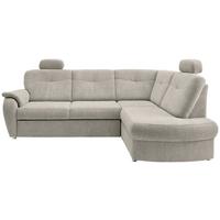 Eckschlafsofa Rosali, Beige S: 264x180 Cm - Chromfarben/Beige, MODERN, Textil (264/180cm) - Livetastic