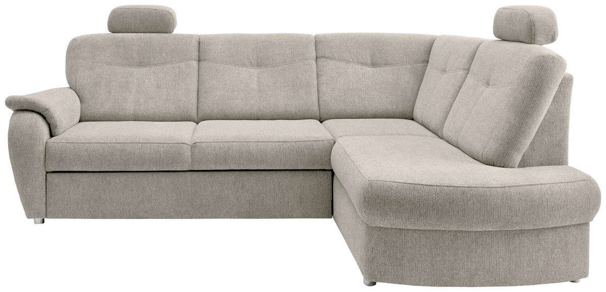 Eckschlafsofa Rosali, Beige S: 264x180 Cm - Chromfarben/Beige, MODERN, Textil (264/180cm) - Livetastic