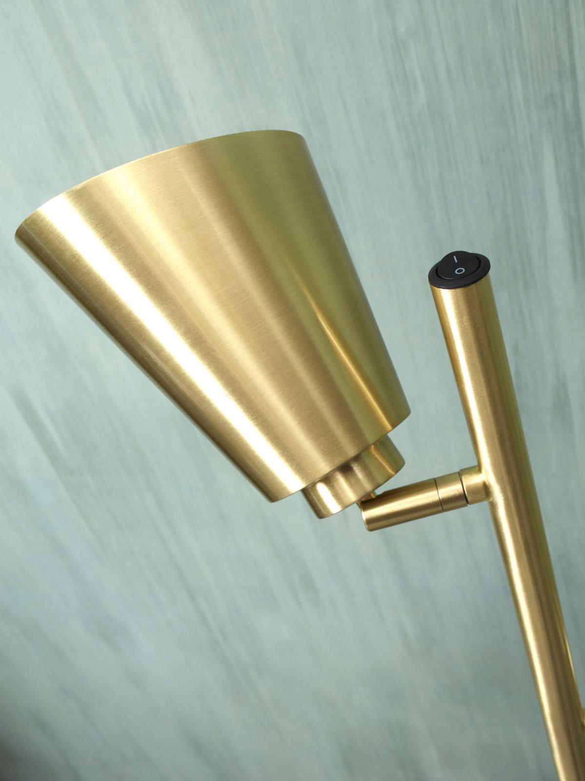 Stehlampe Bremen Goldfarben Mit Schalter - Goldfarben, Basics, Metall (25/162cm) - It's about Romi