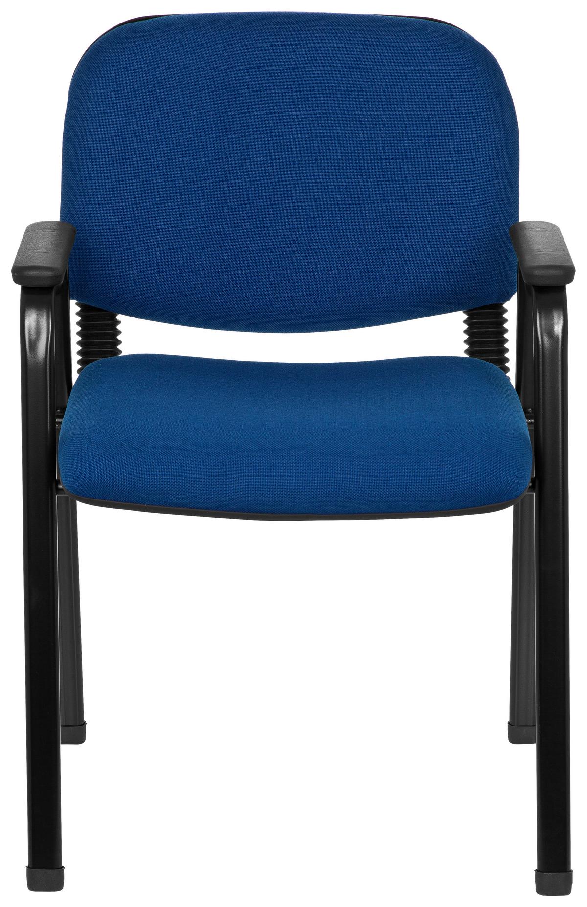 Besucherstuhl Xt 650 Blau/Schwarz Bis 120 Kg - Blau/Schwarz, Basics, Kunststoff/Textil (55/84/42cm) - MID.YOU