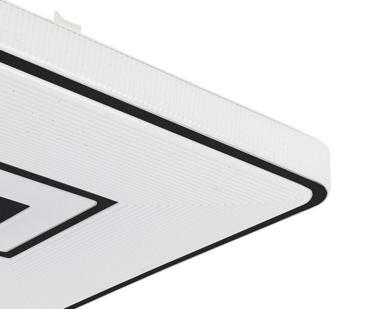 Led-deckenleuchte L: 37,5 Cm - Schwarz/Weiß, Design, Kunststoff/Metall (37,5/37,5/6cm) - Luca Bessoni