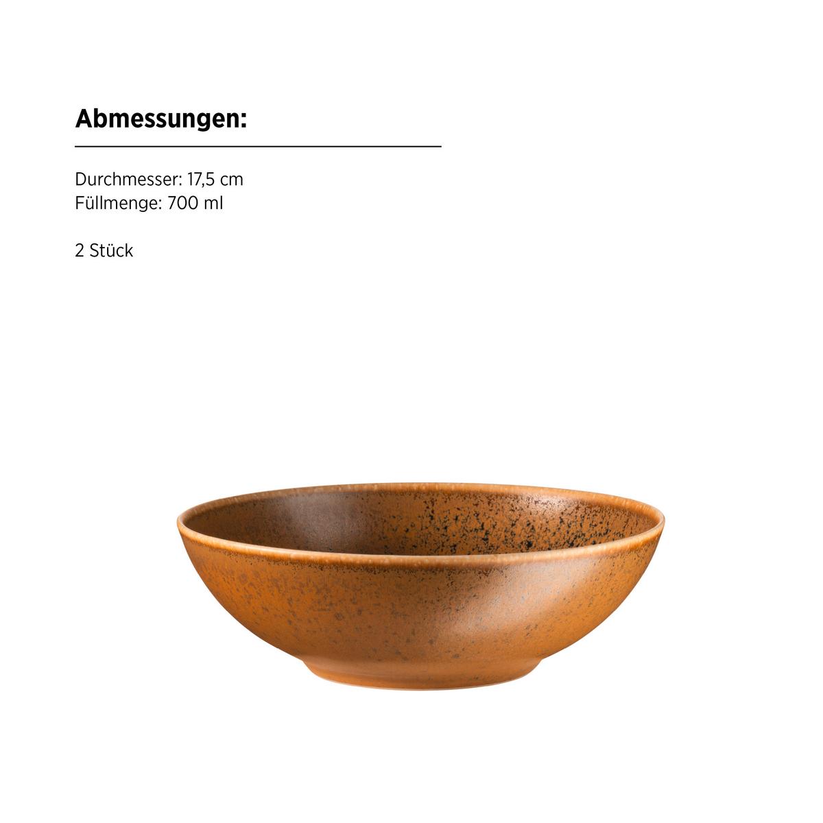 Kombiservice Grumpy 2 Personen Geschirr Set - Cognac, Basics, Keramik - Mäser