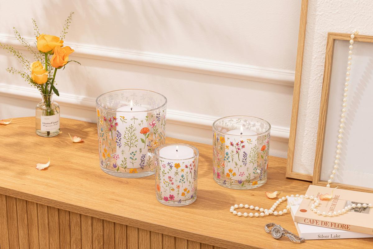 Teelichtglas Linessa - Multicolor, KONVENTIONELL, Glas (11,8/12cm) - Luca Bessoni