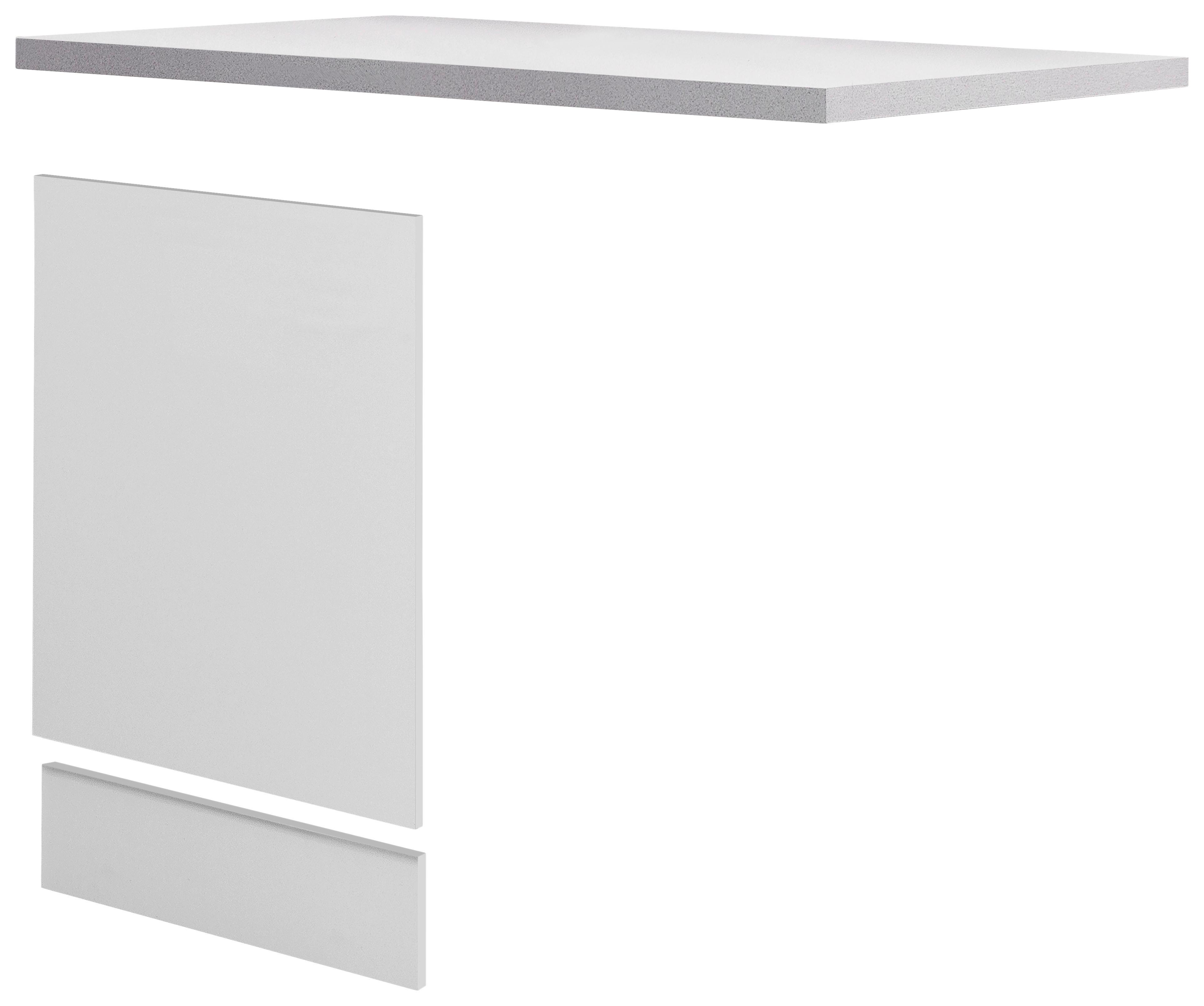 Geschirrspülerfront Wito 110cm Weiß mit Arbeitsplatte - Hellgrau/Weiß, Holzwerkstoff (110/85/60cm) - FlexWell