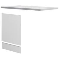 Geschirrspülerfront Wito 110cm Weiß mit Arbeitsplatte - Hellgrau/Weiß, Holzwerkstoff (110/85/60cm) - FlexWell