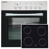 Herdset Basic 2-teilig - Silberfarben/Schwarz, Basics, Glas/Metall (59,5/59/51,5cm) - MID.YOU