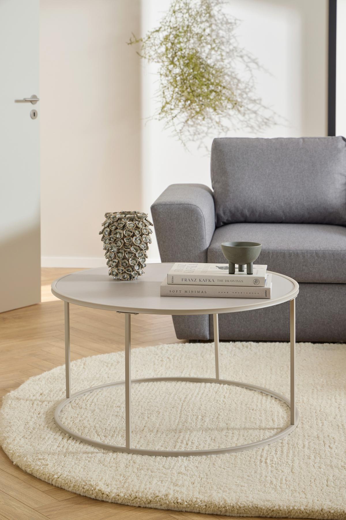 COUCHTISCH Seaford Grau L: 80cm - Grau, Design, Holzwerkstoff/Metall (80/80/45cm) - MID.YOU