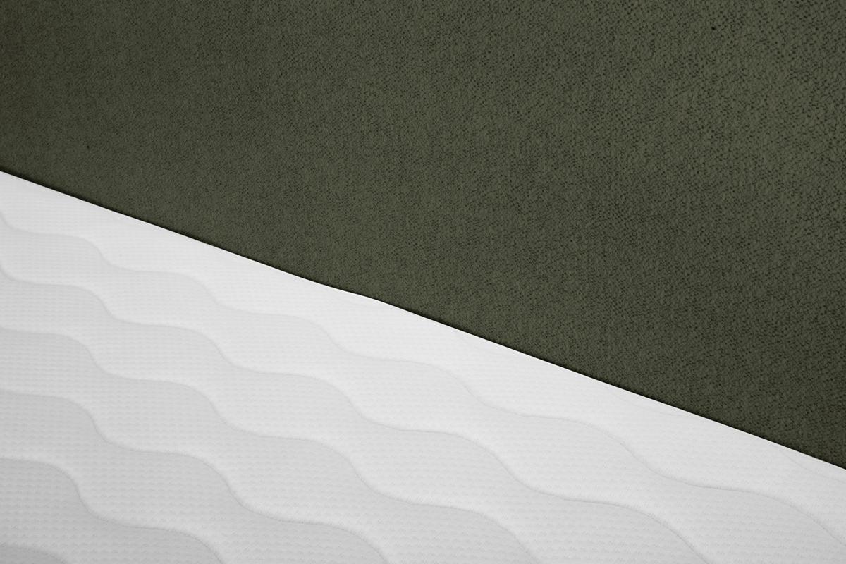 Boxspringbett Linz 140x200 cm D.grün inkl. Topper - Dunkelgrün/Schwarz, MODERN, Textil (140/200cm) - MID.YOU
