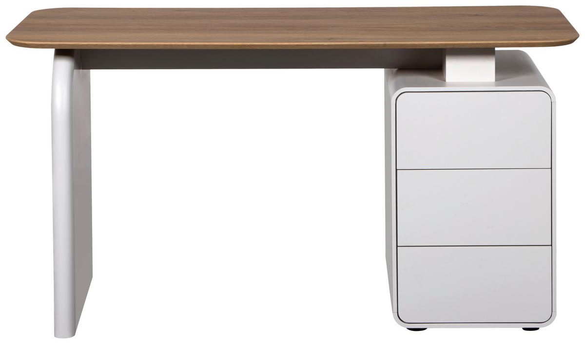 Schreibtisch Elora Eichefarben/Kaschmir L: 140 cm - Kaschmir/Eichefarben, MODERN, Holzwerkstoff (140/60/75cm) - MID.YOU