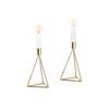 Kerzenständer-Set Eisen für Stabkerzen 2-teilig - Goldfarben, Basics, Metall (9,5/16,5cm) - Echtwerk