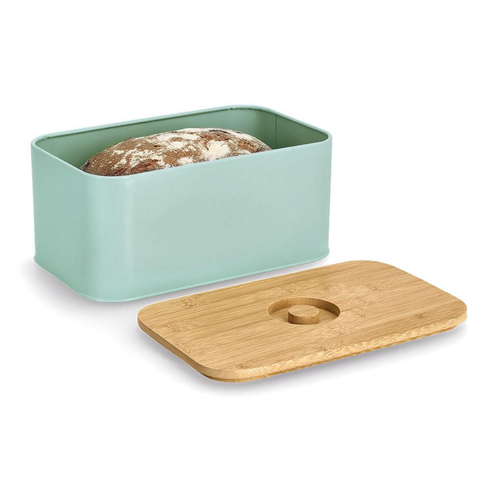 Brotkasten Mintgrün B: 30 Cm - Mintgrün, Basics, Holz/Metall (30/18/14cm) - Zeller Present