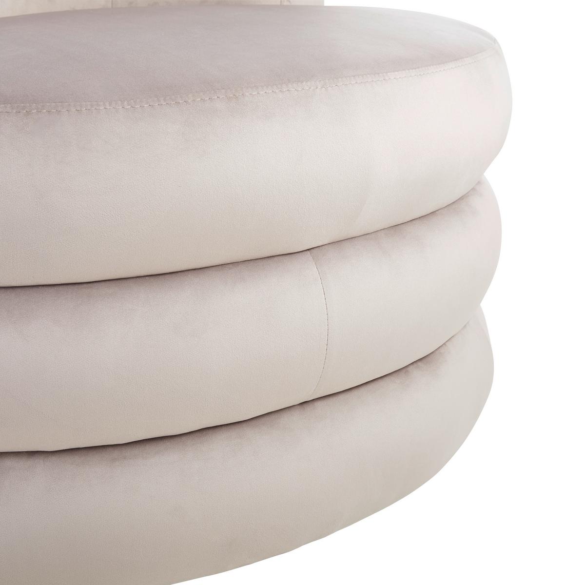 Designsessel Magari - Edelstahlfarben/Beige, Trend, Textil (90/82/85cm) - Livetastic