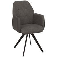 ŽIDLE S PODRUČKAMI STORM - šedá/černá, Moderní, kov/textil (57/96,5/63cm) - Premium Living