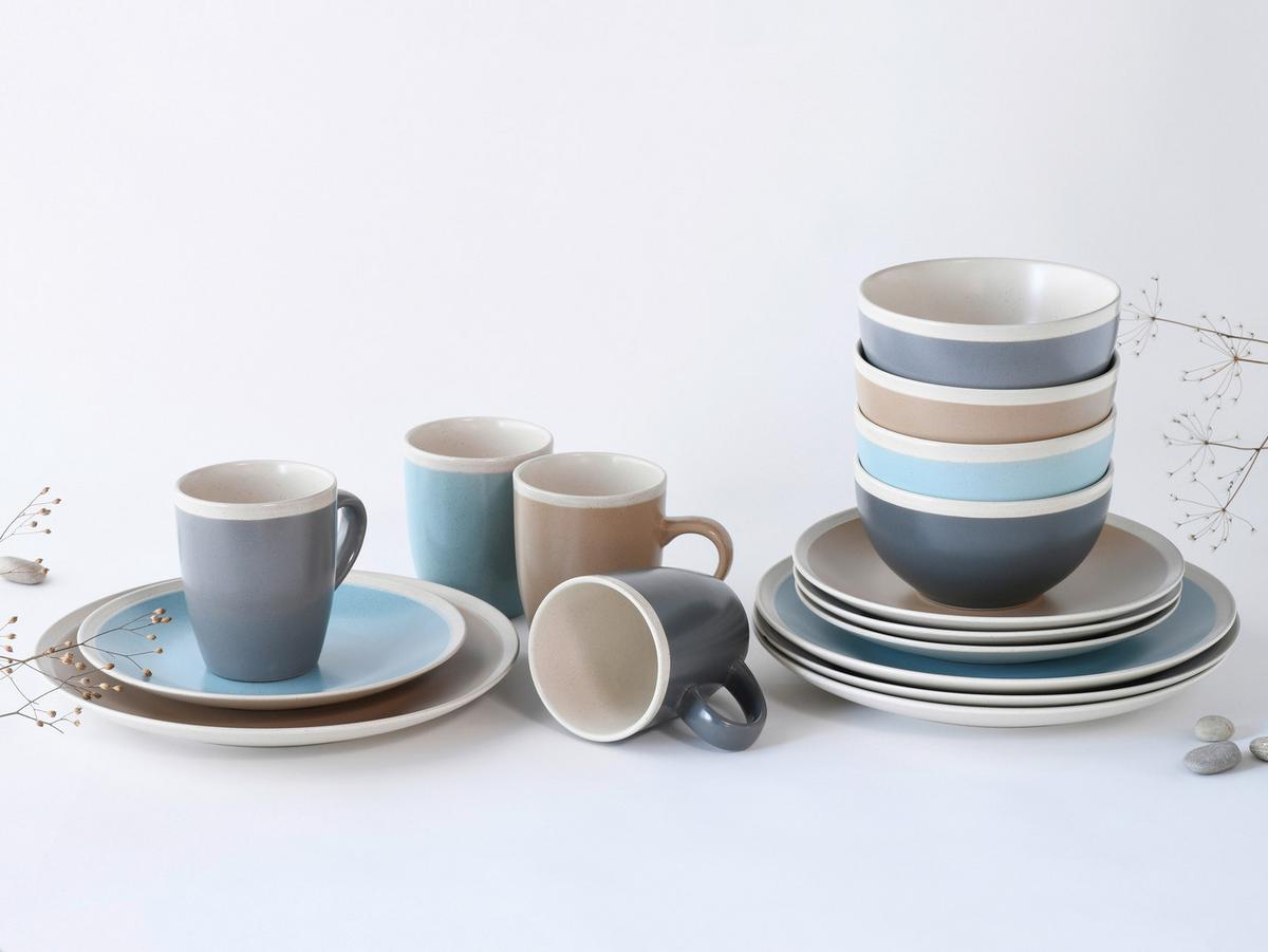 Kombinovaný servis NORDIC LIVING COOL,  16-dielny - viacfarebná, Konventionell, keramika (38,5/30,5/32,5cm) - Creatable